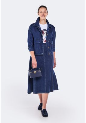 Flared Denim Skirt