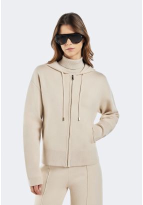 Knitted Zip up Sweatshirt