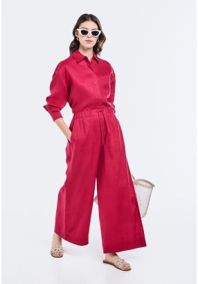 Wide Leg Linen Trousers