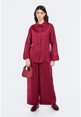 Wide Leg Linen Trousers