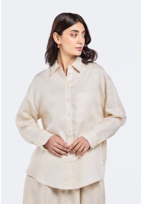 Drop Shoulder Linen Shirt