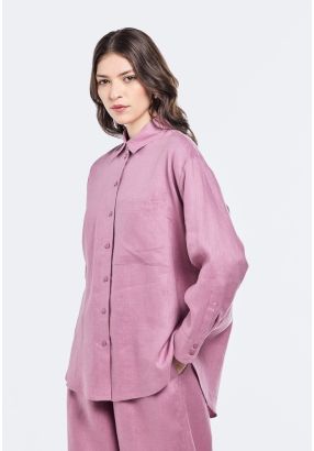 Drop Shoulder Linen Shirt