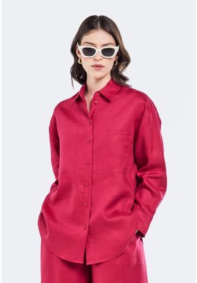 Drop Shoulder Linen Shirt
