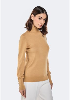 High Neck Slim Fit Basic Top