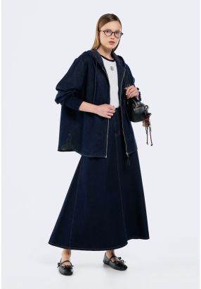 Flared Denim Skirt