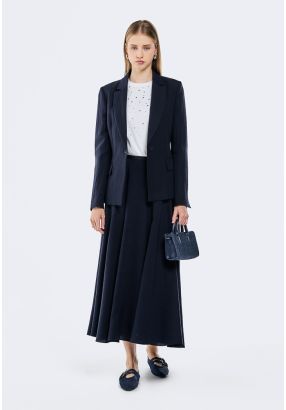 Solid Dramatic Flared Skirt