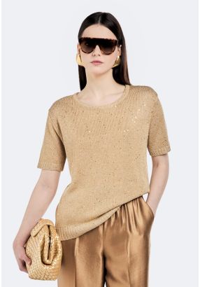 Knitted Sequin Embellished Top