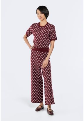 Knitted Monogram Trousers