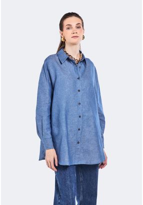 Solid Drop Shoulder Shirt