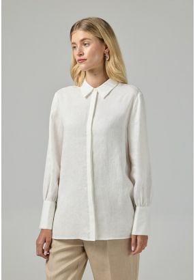 Long Sleeve Basic Linen Shirt
