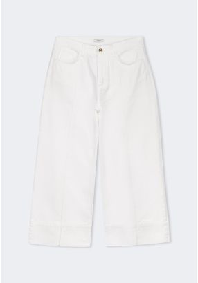 Solid Wide Leg Jeans