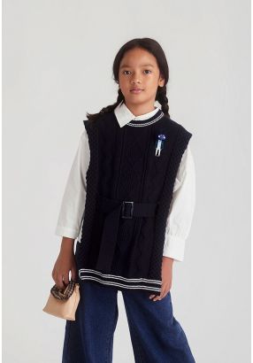 Split Side Knit Vest 