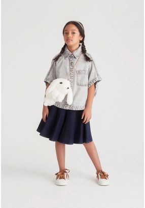 Defined Wait Denim Skirt