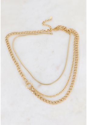 Circle Curb Link Stainless Steel Necklace