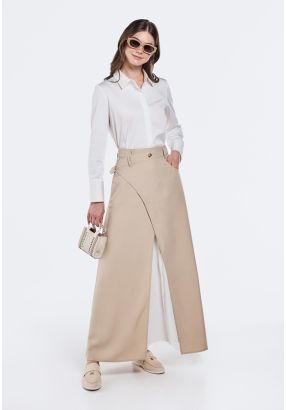 Wrap Front Slit Overskirt
