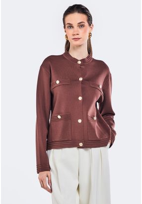 Knitted Buttoned Jacket