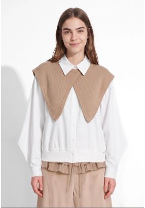 Shirt & Detachable Sailor Collar Set (2PCS)
