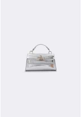 Faux Crocodile Leather Mini Handbag
