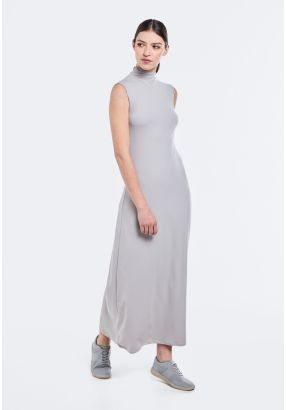 High Neck Sleeveless Basic Dress