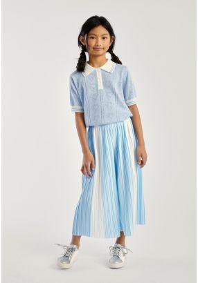 Striped Pleated Culottes