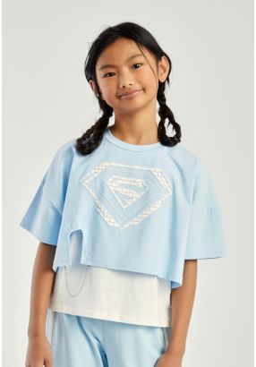 Supergirl Embossed T Shirt