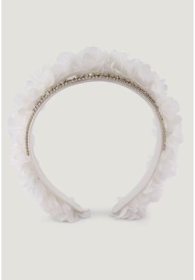 Ruffle Crystal Petal Headband