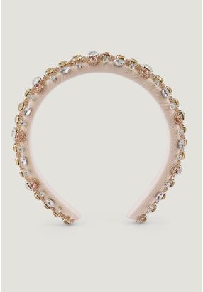 Quilted Velvet Crystal Headband