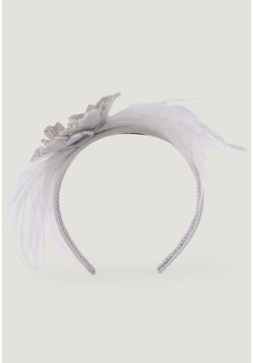 Feather Flower Fluff Headband