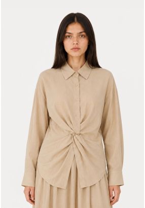  Shirt With Attached Wrap Panel