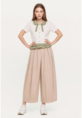Front Pleated Balloon Trousers