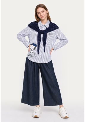 High-Waist Palazzo Trousers