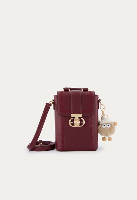  Crossbody Bag with Fur Charm