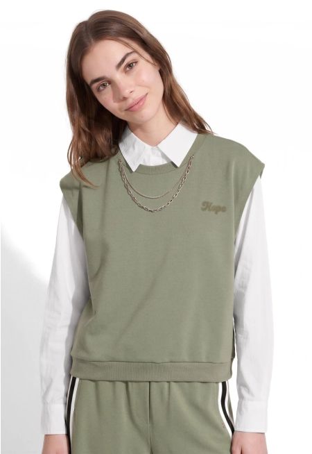 Relaxed-Fit Shirt & Vest Set (2PCS)