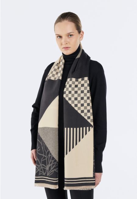 Multi Pattern Pashmina Scarf