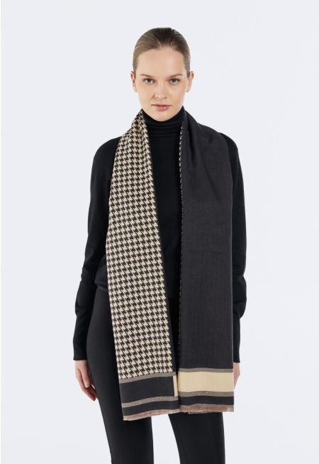 Houndstooth Pashmina Scarf