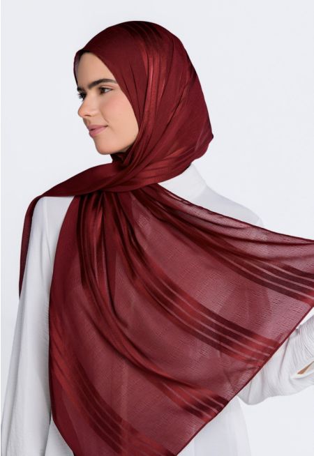 Striped Textured Hijab