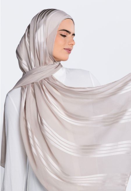 Striped Textured Hijab