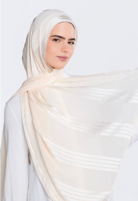 Striped Textured Hijab