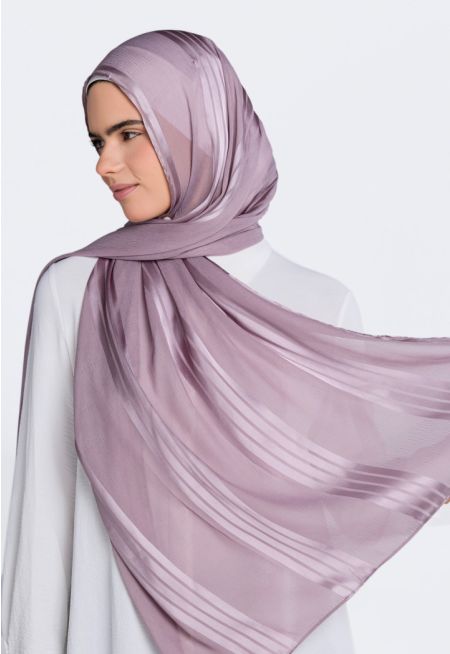 Striped Textured Hijab