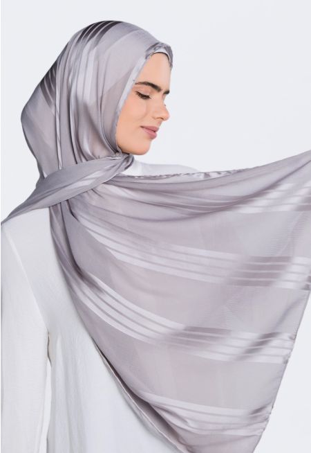 Striped Textured Hijab