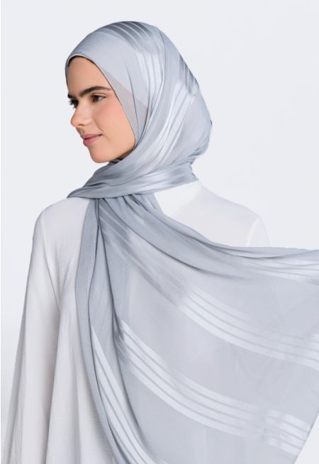 حجاب مخطط بارز الملمس