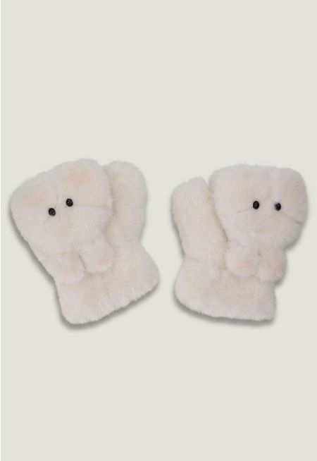 Convertible Fur Fingerless Gloves