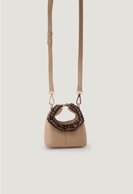 Mini Plaid Detail Handbag 