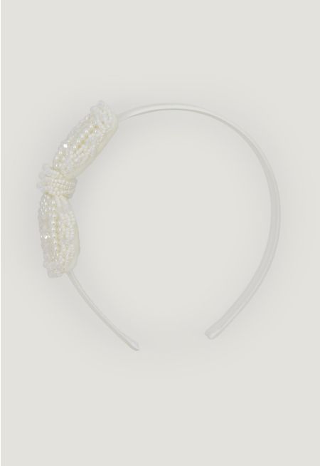 Embellished Pearly Bow Headband