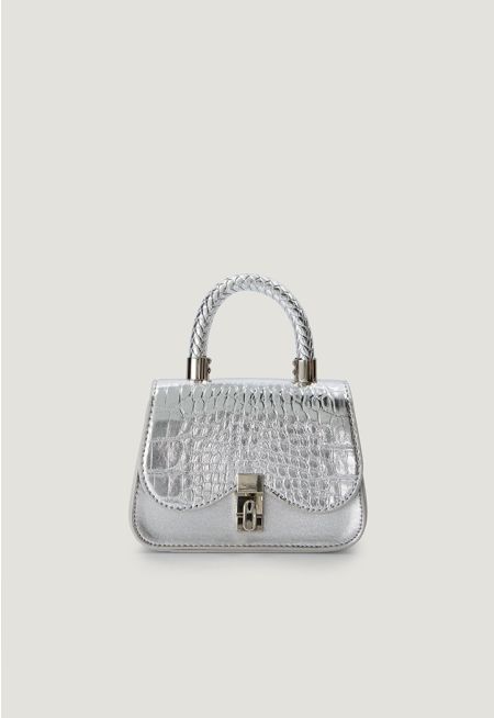 Metallic Flap Crossbody Bag