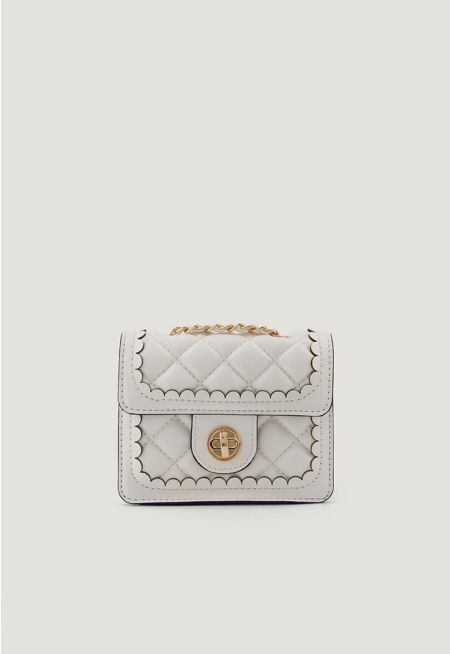 Two Toned Quilted Crossbody Bag