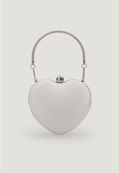 Metallic Heart Crossbody Bag