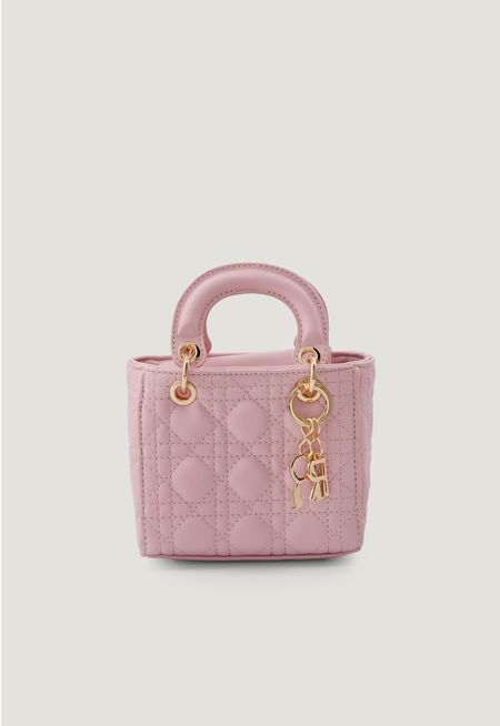 Embroidered Quilted Handbag