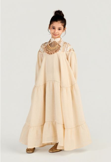 Sequin Embellished Tiered Dress