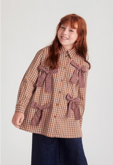 Plaid Shirt With Inner Top